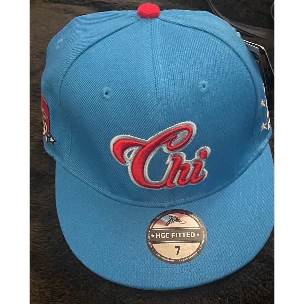 Headgear Classics Blue Chicago American Giants Fitted Hat Size 7